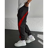 abordables jogging-Men's Sweatpants Joggers Athletic Pants Trousers Drawstring Pocket Elastic Waist Color Block Comfort Daily Sports Outdoor Fashion Casual Blue Black / Red Micro-elastic