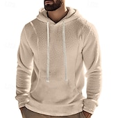 abordables sudaderas de lana-Hombre Sudadera Sudadera Con Capucha Sudadera con capucha de lana Táctico Negro Verde Ejército Caqui Gris Oscuro Azul claro Con Capucha Plano Correa Deporte Casual Diario Ropa de calle Fresco Ropa
