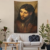 halpa Uskonnollinen kudos-Keskiaikainen Gobeliini Keskiaika Jeesus Roikkuva Gobeliini Seinätaide Suuri Gobeliiniseinämaalaus Valokuva Tausta Viltti Verho Koti Makuuhuone Olohuoneen Koristelu