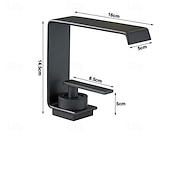 economico Rubinetti per lavandino bagno-Rubinetto per lavabo - Cascata Galvanizzato Set centrale Monocomando un foroBath Taps