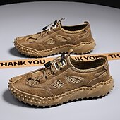 halpa Miesten lenkkarit-Miesten ruskeat, slip-on-sandaalit joustavilla nauhoilla ja mukavalla pohjallisella rantamatkoille, lomille ja rentoon ulkoiluun.