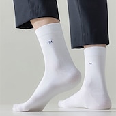 economico calzini da uomo-Per uomo 5 Paia Pacchi Multipli Calzini Calzini a Mezza Gamba Calzini da Corsa Calzini Casual Nero Bianco Colore Colore Solido / Tinta Unita Vacanza Sport &amp; Outdoor Quotidiano Base Medio Primavera