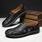 Χαμηλού Κόστους Ανδρικά Sneakers-Ανδρικά καφέ slip-on παπούτσια με ραφές σε αντίθεση, μαλακή εσωτερική σόλα και ανθεκτική σόλα από καουτσούκ για casual ρούχα γραφείου, καθημερινές μετακινήσεις και χαλάρωση το Σαββατοκύριακο.