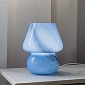 economico lampada da comodino-Graziosa lampada da comodino a forma di fungo a LED - lampada da comodino in vetro con luminosità regolabile, perfetta per l&#039;arredamento della casa &amp;regali