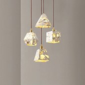 economico Luci a sospensione-lampada a sospensione minimalista retrò francese, cemento wabi-sabi &amp;alabastro per sala da pranzo/camera da letto