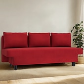 cheap Sofa Cover-Sofa Cover Suitable For ÄLVDALEN Sofa Solid Color Quilted Velvet Slipcovers