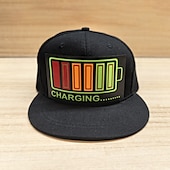 baratos Luzes decorativas-Boné snapback com LED ativado por som, chapéus com LED, boné de beisebol com exibição de mensagem, para festa de Natal e Halloween