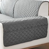 baratos Cobertura de Sofa-Capa de sofá antiderrapante de 1 peça - tecido clássico de poliéster acolchoado, para sofás de 1 a 4 lugares, perfeita para sala de estar, escritório, quarto ou uso externo (apoios de braço) &amp;encosto