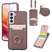 billiga Skal och fodral till Samsung-telefon fodral Till Samsung Galaxy S25 S25 Plus S24 Ultra S24 S24 Ultra Plus S23 Ultra Plus S23 S23 Plus S22 Ultra S22 S21 Plus Ultra Plånboksfodral med snodd Stöd Kortplats Kontor / företag