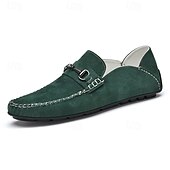 abordables Chaussures sans lacets &amp; mocassins-Mocassins en daim beige pour hommes avec boucle, légers et flexibles, parfaits pour une tenue de bureau décontractée, des soirées sociales et des journées de détente