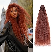 baratos Cabelo de crochê-Micro tranças brasileiras pré-enroladas, cabelo cacheado de crochê, 18 polegadas, cabelo de crochê com ondas d&#039;água, extensões de cabelo afro crespo e cacheado, cabelo sintético de crochê com ondas