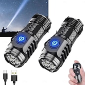 cheap Flashlights-Three-Eyed Monster Mini Flash Super Power Flashlight, German Thumb Sized Flashlight, 3 Eyed Monster Mini Flashlight, Outdoor Small High Lumen Rechargeable Waterproof Pocket Flashlight