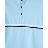 cheap Men's Classic Polo-Men's Golf Shirt Golf Polos Shirts Casual Sports Stand Collar Short Sleeve Basic Modern Color Block Patchwork Buttons Summer Spring Regular Fit Black Navy Blue Sky Blue Dark Green Brown Gray Golf
