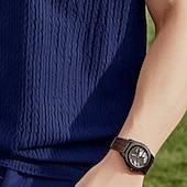 preiswerte Herren Klassisches Polo-Herren Rippenstrick-Top Golf Poloshirts Arbeit Lässig Revers Gerippter Polokragen Kurzarm Basic Modern Farbblock Knöpfe Gestrickt Frühling &amp; Sommer Normale Passform Marineblau Rippenstrick-Top