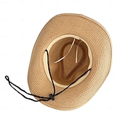 olcso Kalapok-retró divatos cowboy kalapok retró divatos nagy ereszű, ívelt szélű, kemény szalma western cowboy kalapok utazáshoz mindenféle strandkalap férfiaknak és nőknek