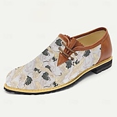 billige Sneakers til herrer-Herresko med blomstertrykk og skinndetaljer – trendy, pustende design, ideell for sommerutflukter, uformelle arrangementer og helgeklær