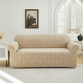 baratos Cobertura de Sofa-Capa elástica para sofá em jacquard, capa moderna de poliéster e elastano para sofás de 1/2/3/4 lugares, secionais e reclináveis - lavável à máquina, protetor com padrões ornamentados, capa de