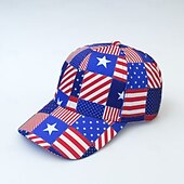 preiswerte Baseballkappe für Herren-Herren Unisex Baseballkappe Sonnenhut Trucker-Kappe Weiß Rote Polyester Verstellbar Mode Unabhängigkeitstag Festival Grafik Amerikanische Flagge Sonnenschutz Bequem Lässig / Alltäglich
