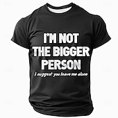 Mannen Grappige Graphic T-Shirt - "Ik Ben Niet De Grotere Persoon Ik Suggereren Dat Je Me Met Rust Laat" Slogan Casual Korte Mouwen Top