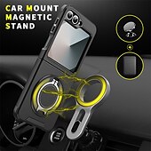 economico Cover Samsung-telefono Custodia Per Samsung Galaxy Z Flip 7 Z Flip 6 Copertura Posteriore Custodia ad adsorbimento magnetico con Supporto Resistente agli urti Retrò Cielo TPU PC Metallo
