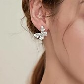 economico Orecchini-Per donna Orecchini a perno Tropicale Farfalla Gioia Tropicale Elegante Orecchini Gioielli Argento Per Feste
