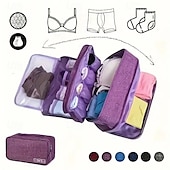 baratos Arrumação e Organização-bolsa de viagem para guardar sutiãs e meias, organizador leve multicamadas com fecho de zíper, tecido durável, roxo, lavável à mão, várias cores disponíveis