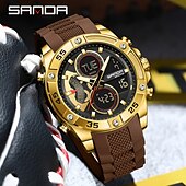 abordables Relojes digitales-Reloj electrónico de lujo Sanda 5104 para estudiantes, multifuncional, resistente al agua, deportivo, con cronómetro, a la moda.