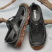 billige Utendørs sandaler-Brune utendørssandaler for menn – fasjonable lette sandaler med justerbare stropper for sommerens fotturer, strandturer og uformell friluftsliv