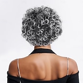 voordelige Synthetische trendy pruiken-Synthetische pruiken Golvend Krullend weefsel Asymmetrisch kapsel Strakke pony Machinegemaakt Pruik 76.2 cm 81cm A1 Synthetisch haar Dames Klassiek Comfortabel Kleurgradatie Meerkleurig