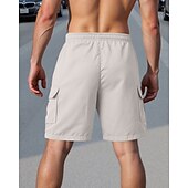 economico All&amp;#39;aperto-Per uomo Pantaloncini cargo Shorts Pantaloncini Estivi Coulisse Elastico in vita Multi-tasche Semplice Comodità Indossabile Lunghezza al ginocchio All&#039;aperto Sport Quotidiano Moda Casual Nero Bianco