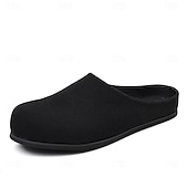 cheap Men&#039;s Clogs &amp; Mules-Men&#039;s Khaki Backless Mule Loafers – Minimalist Slip-On Comfort Shoes with Soft Faux Suede for Indoor Lounging Casual Errands and Summer Relaxation