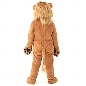 ieftine Costum de animal-Animal Leu Carnaval Costum Pijamale Kigurumi Onesies Basme Drăguţ Pentru copii Băieți Fete Halloween Carnaval Ziua Mondială a Cărții Performanță Îmbrăcăminte educativă Ținute pentru evenimente școlare