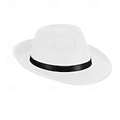 billige Partyhatter-Hatter Ull / Acryl Fedora Bryllup Avslappet Årgang Med Ren Farge Hodeplagg Hodeplagg