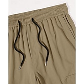cheap Cargo Pants-Men&#039;s Cargo Pants Trousers Elastic Waist Drawstring Multi Pocket Plain Wearable Outdoor Daily Camping &amp; Hiking Fashion Classic Black Green
