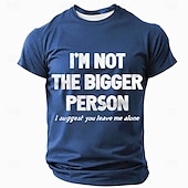  Mannen Grappige Graphic T-Shirt - "Ik Ben Niet De Grotere Persoon Ik Suggereren Dat Je Me Met Rust Laat" Slogan Casual Korte Mouwen Top