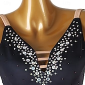 olcso Latin tánc ruházat-Latin tánc Ruha Rojt Kristályok / Strasszok Női Teljesítmény Hétköznapi viselet Ujjatlan Spandex
