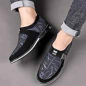 cheap Men&#039;s Slip-ons &amp; Loafers-Men&#039;s Black Mesh Slip-On Casual Shoes with Star Pattern – Lightweight Streetwear Shoes for Travel, Urban Walks &amp; Weekend Outings