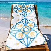baratos Cobertores &amp; Mantas-toalha de praia macia e absorvente - design leve, de secagem rápida e sem areia para praia, piscina e viagens
