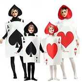 olcso Férfi jelmezek-Alice in Wonderland Tündérmese Kártya katonák Ruhák Csoportos jelmez Mesekönyv karakterek Filmsztár jelmez for Férfi Női Fiú Gyermek Felnőttek Mindszentek napja Farsang A könyv világnapja