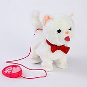 cheap Stuffed Animals-Remote Control Robot Cat Electronic Plush Cat Toy Interactive Toys Walks Singing Stuffed Animal Gift for Girl and Boy Age 3-6 Year Old