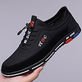 cheap Casual-Men&#039;s Premium White and Black Faux Leather Lace-Up Sneakers with Vibrant Color Accents for Sports and Leisure