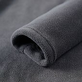 economico felpe in pile-Per uomo Felpa con cappuccio e zip Felpa con cappuccio Felpa con zip Felpa con cappuccio in pile Nero Rosso Grigio Colletto Mao Semplice Con zip Zip a un quarto Sport &amp; Outdoor Casuale Quotidiano