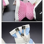 preiswerte Stiefel &amp; Pfotenschutz-Mesh-Hundeschuhe, Haustierstiefel, atmungsaktive Hundeschuhe für kleine Hunde, wasserdichte Haustiersandalen mit rutschfester Sohle und Reißverschluss, langlebiger Haustierpfotenschutz für heißen