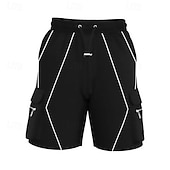 economico All&amp;#39;aperto-Per uomo Pantaloncini cargo Shorts Pantaloncini Estivi Coulisse Elastico in vita Multi-tasche Patchwork Comodità Indossabile Lunghezza al ginocchio All&#039;aperto Sport Quotidiano Moda Casual Nero Bianco