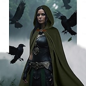 abordables Capas &amp; Capa-Medieval Traje de sudaderas con capucha Normal Moda Sin Cuello Adultos Adulto Capa Todas las Temporadas