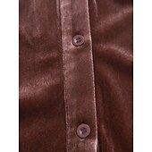 preiswerte Damen Einfache Oberteile-Damen Hemd Einfarbig Elegant Stilvoll Lässig Langarm Hemdkragen Normale Oberteile Täglich Knöpfe Rote Blau Braun Grün Sommer Frühling