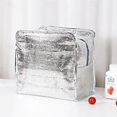 economico Organizzazione spazi-Borsa termica per il pranzo per donne e uomini, borsa termica impermeabile per alimenti, contenitore portatile per bento box, borsa termica riutilizzabile per il pranzo per lavoro, scuola, viaggio