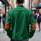 cheap Men&#039;s Jackets &amp; Coats-Men&#039;s Lightweight Jacket Corduroy Jacket Casual Jacket Vacation Daily Pocket Spring Fall Color Block Fashion Classic Stand Collar Regular Apricot Black White Yellow Wine Jacket