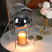 economico lampada da comodino-Scalda candele a cera regolabile in altezza, lampada da tavolo con supporto in acrilico, scalda-aromaterapia per camera da letto, scalda-fragranze da comodino (interruttore dimmer temporizzato)