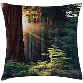 billige Putetrekk-Landskaps skog dekorative kasteputer var dekning 1PC myk firkantet couch putevar putevar soverom stue sofa stol